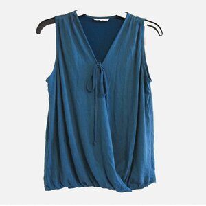 Teal Tank with Front Tie